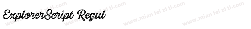 ExplorerScript Regul字体转换